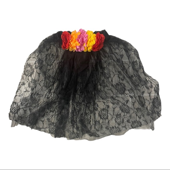 Day Of The Dead Women’s Halloween Veil Costume Accessory NWT - Picture 6 of 9
